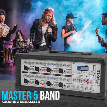 800W Bluetooth Stage Mixer - Pro Audio Sound, MP3/USB/SD, LCD Display