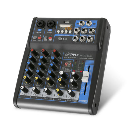 4-Ch Bluetooth Pro Audio DJ Sound Mixer - PMXU43BT