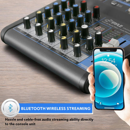 4-Ch Bluetooth Pro Audio DJ Sound Mixer - PMXU43BT