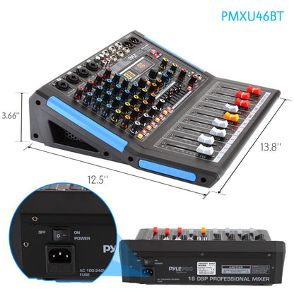 Table de mixage DJ Pro Audio Studio 4 voies Bluetooth 