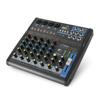 6-Ch Bluetooth Pro Audio DJ Sound Mixer - PMXU63BT