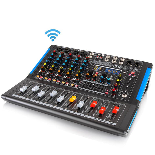 6-Ch Bluetooth Studio Pro Audio DJ Mixer - PMXU67BT