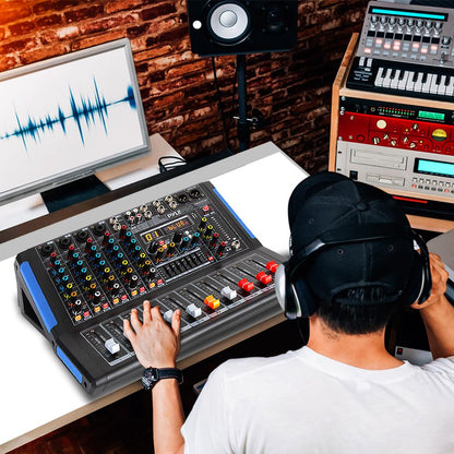 6-Ch Bluetooth Studio Pro Audio DJ Mixer - PMXU67BT