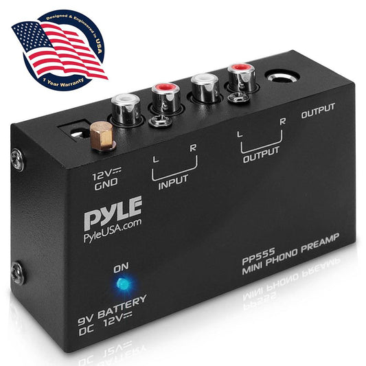 Phono Turntable Preamp - Low Noise, RCA Input/Output, Battery Option