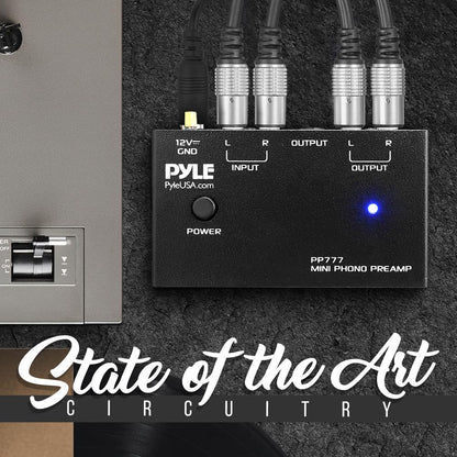 Compact Phono Turntable Pre-Amplifier RCA Output