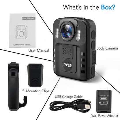 Police Body Camera HD 1296p Waterproof Night Vision 16GB Memory