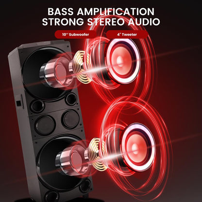 product image number 2 for Pyle Bluetooth Karaoke  Pa Speaker System