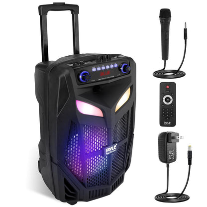 Enceinte portable PA Bluetooth 12" 800W rechargeable avec lumières LED 