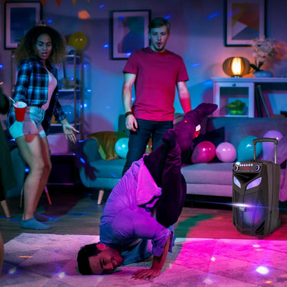 Enceinte portable PA Bluetooth 12" 800W rechargeable avec lumières LED 