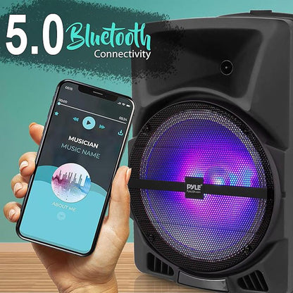 Haut-parleur PA portable avec lumières LED 