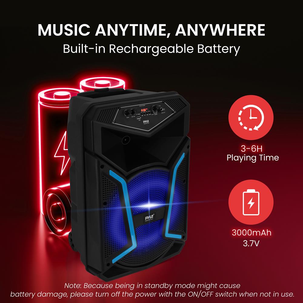 product image number 5 for Pyle Portable Bluetooth Pa Speaker System Kit