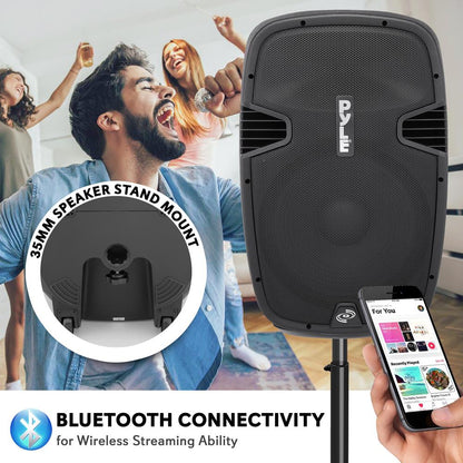 PA Speaker 600W Bluetooth Streaming 15" Woofer Titanium Tweeter