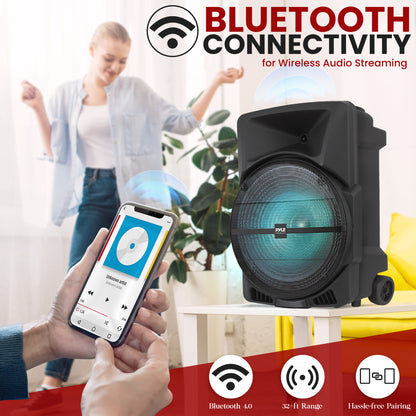 Haut-parleur PA portable avec lumières LED 