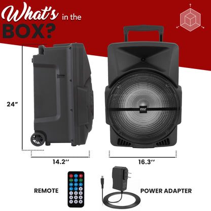 Haut-parleur PA portable avec lumières LED 