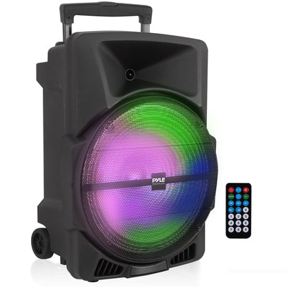 Haut-parleur PA portable avec lumières LED 