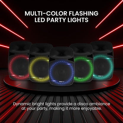 Système de haut-parleur PA sans fil 500W, Bluetooth, woofer 15", lumières de fête 