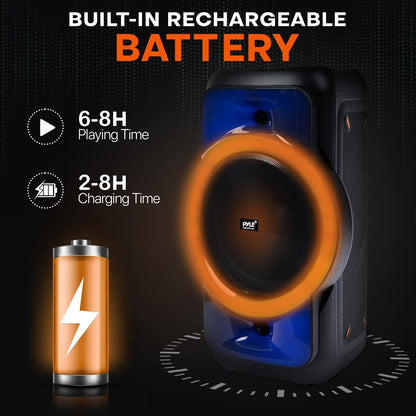 Bluetooth Party Speaker, Powerful Sound, TWS, LED Lights, Portable