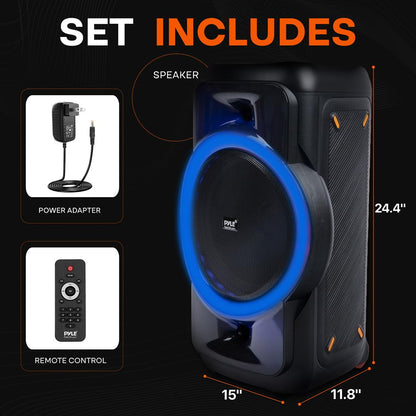 Bluetooth Party Speaker, Powerful Sound, TWS, LED Lights, Portable