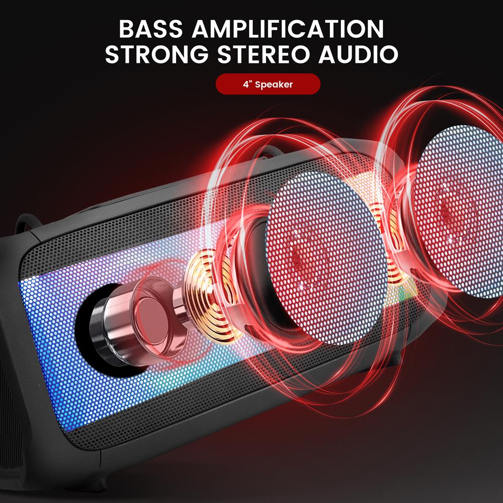 product image number 2 for Pyle Wireless Bt Boombox Stereo Speaker