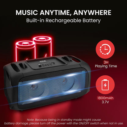 product image number 5 for Pyle Wireless Bt Boombox Stereo Speaker
