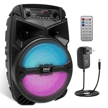 Haut-parleur PA Bluetooth rechargeable 240W, lumières LED, subwoofer 6,5" 