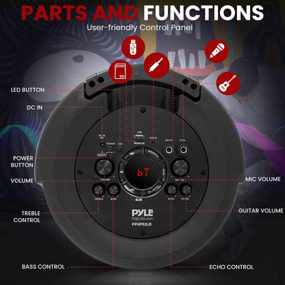 product image number 2 for Pyle 2 Ch. Portable Wireless Pa System