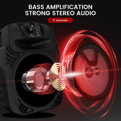 Portable Bluetooth PA Speaker 400W Rechargeable LED Lights