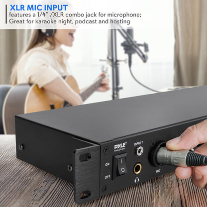 Rack Mount Pre-Amplifier - Bluetooth Streaming, Recording Mode, Metal Panel