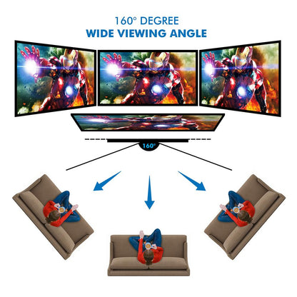 120" Portable Projector Screen, HD 16:9, Wrinkle-Resistant, Matte White