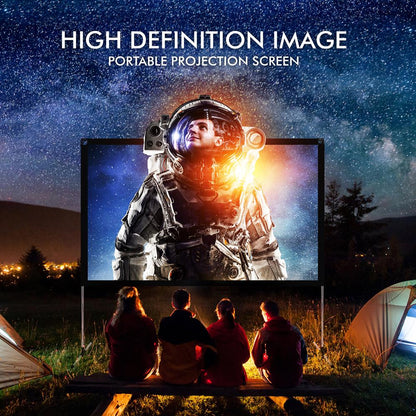 120" Portable Projector Screen, HD 16:9, Wrinkle-Resistant, Matte White