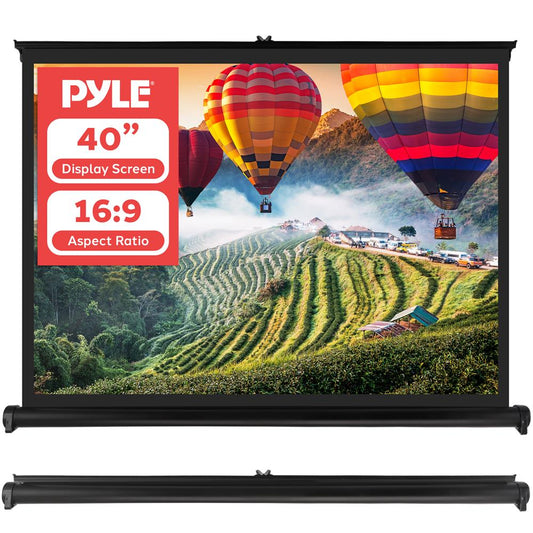 Portable Projector Screen 40" Easy Setup Matte White Display