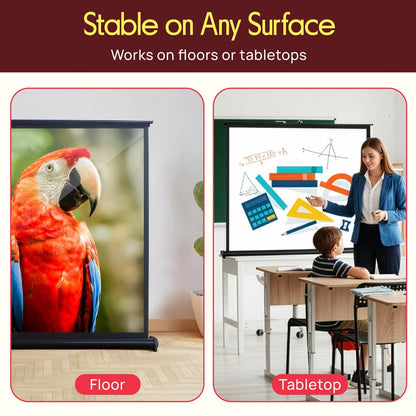 Quick Fold-Out Projector Screen, 50-inch