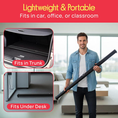 Quick Fold-Out Projector Screen, 50-inch