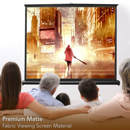 50" Portable Projector Screen, Quick Setup, Matte White Display