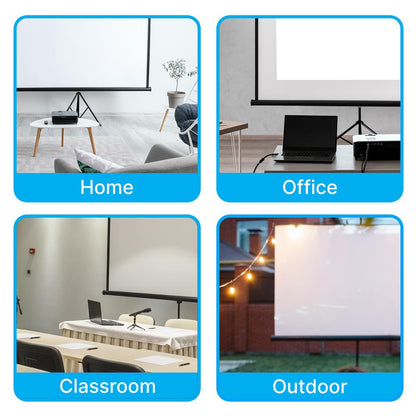 60" Portable Projector Screen, Easy Setup, Matte White, Tripod Stand