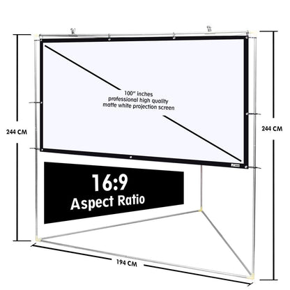product image number 3 for Pyle Outdoor Projector Screen, 100’’ -Inch