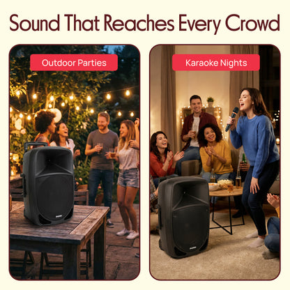 Système de haut-parleur PA portable et microphone 