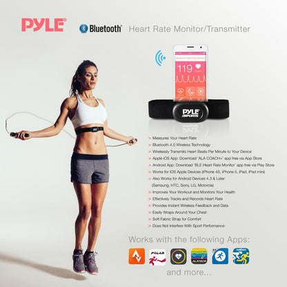 product image number 2 for Pyle Bluetooth Training Heart Rate Monitor