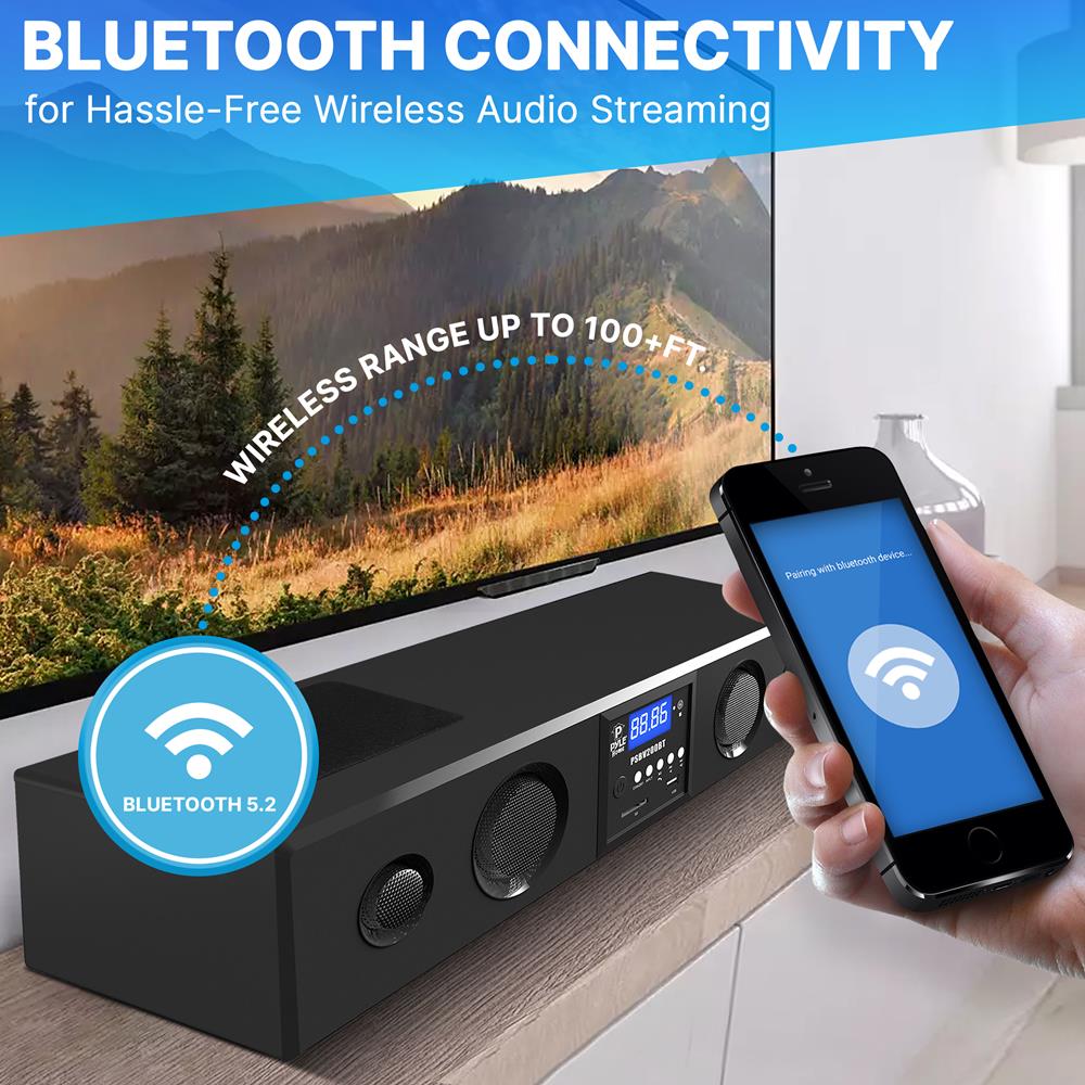 product image number 4 for Pyle Home Theater Bluetooth Soundbar Speaker