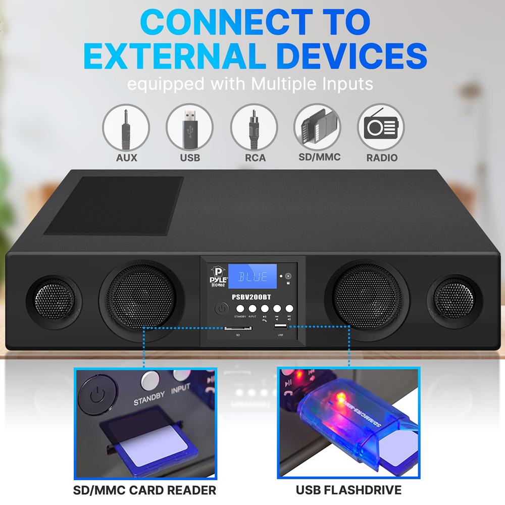 product image number 5 for Pyle Home Theater Bluetooth Soundbar Speaker