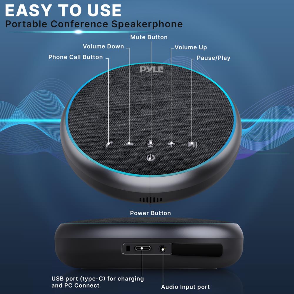 product image number 2 for Pyle Portable Conference Speakerphone