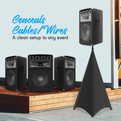 Scrim pour pied d'enceinte DJ / lumière, 3 côtés 
