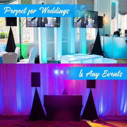 Scrim pour pied d'enceinte DJ / lumière, 3 côtés 