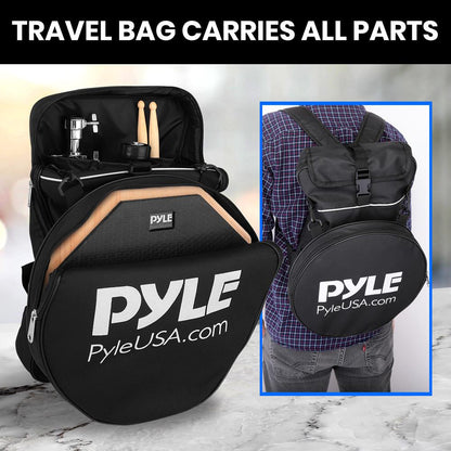 product image number 5 for Pyle Practice Drum Kit