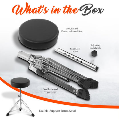 product image number 8 for Pyle Double-Support Drum Stool