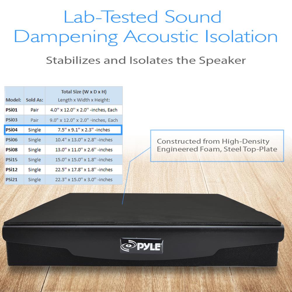 product image number 4 for Pyle Sound Isolation Dampening Speaker Riser