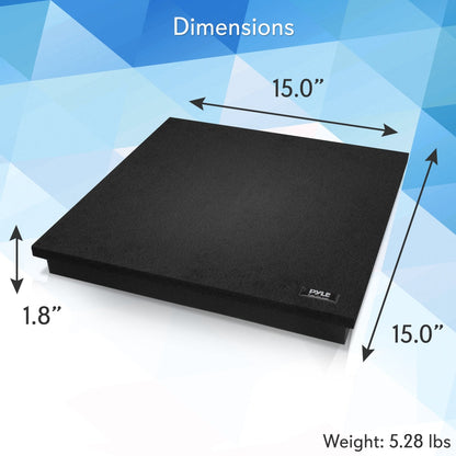 Speaker Riser Foam - Reduces Vibration - High-Density Foam - 15"x15"x1.8"