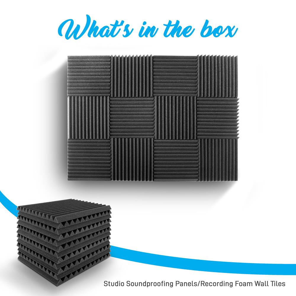 product image number 7 for Pyle Studio Soundproofing Wall Tile Panels