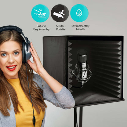 product image number 1 for Pyle Sound Recording Audio Isolation Box