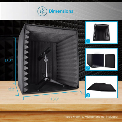 product image number 4 for Pyle Sound Recording Audio Isolation Box